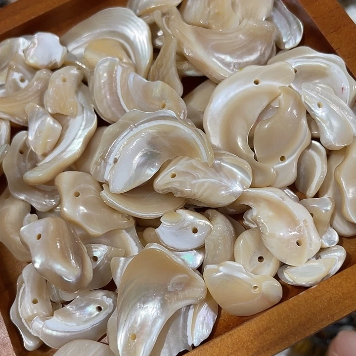 玛瑙/玉髓合金珠宝半成品30个马蹄螺卷卷片