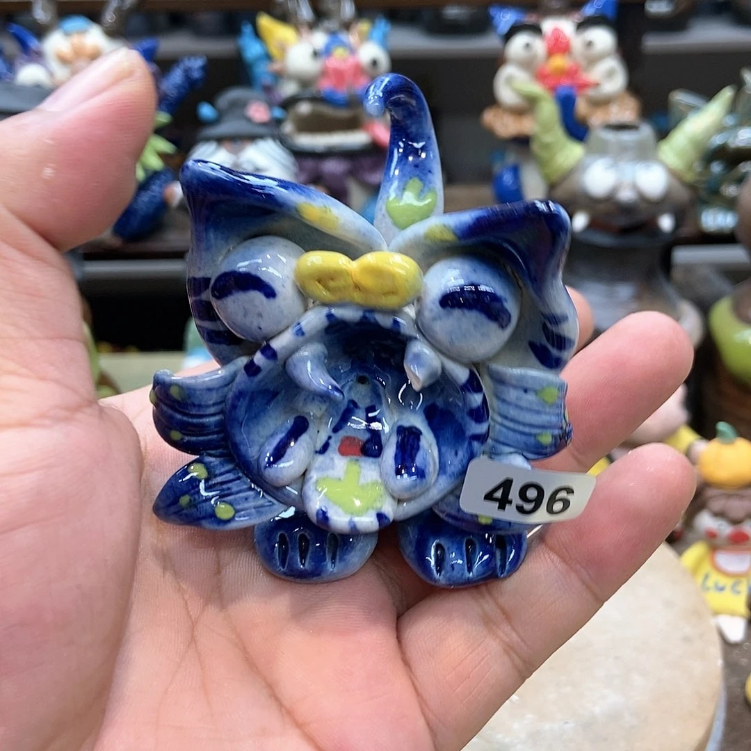 摆件直播间手工抽象陶瓷摆件微瑕496