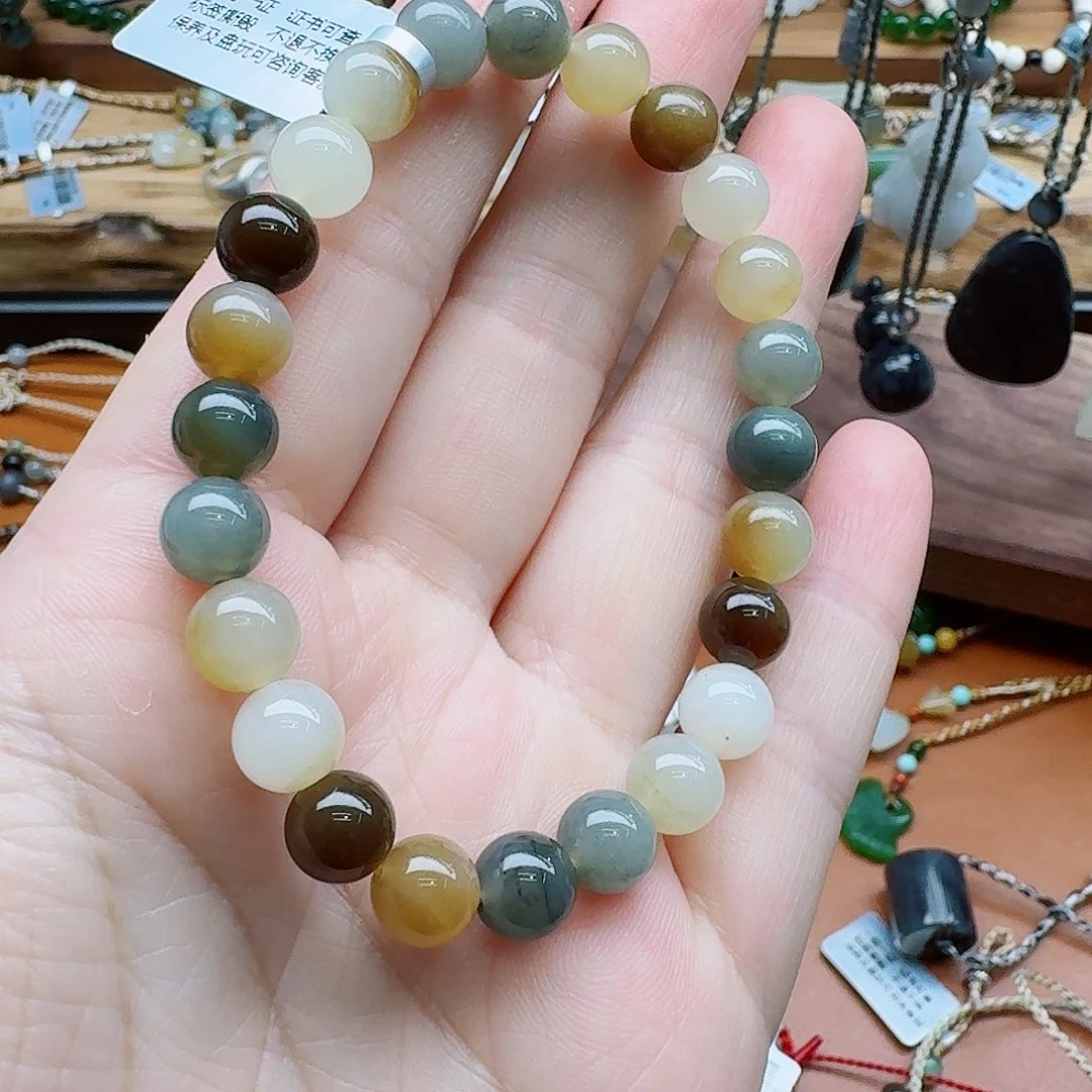 3***切未镶嵌手链和田玉