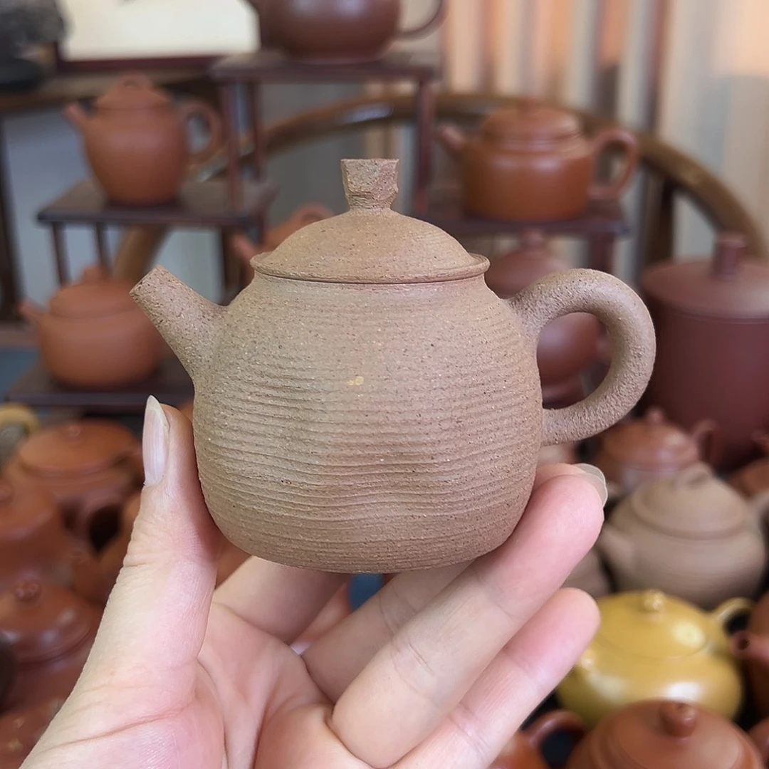 茶壶紫砂精品原矿 顽石 松花泥 全手工 120cc