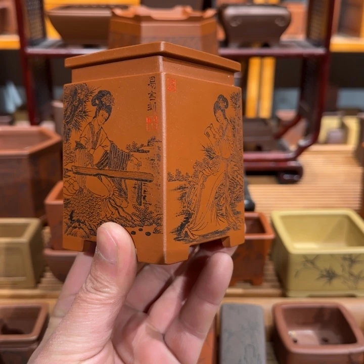 紫砂花盆B****Y全手工制作