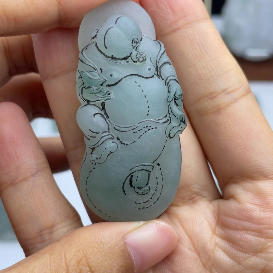 未镶嵌定制翡翠顶**旗佛