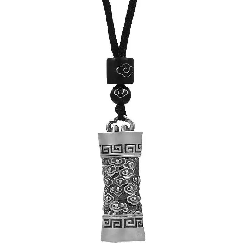 银吊坠 197祥云吊坠转经筒