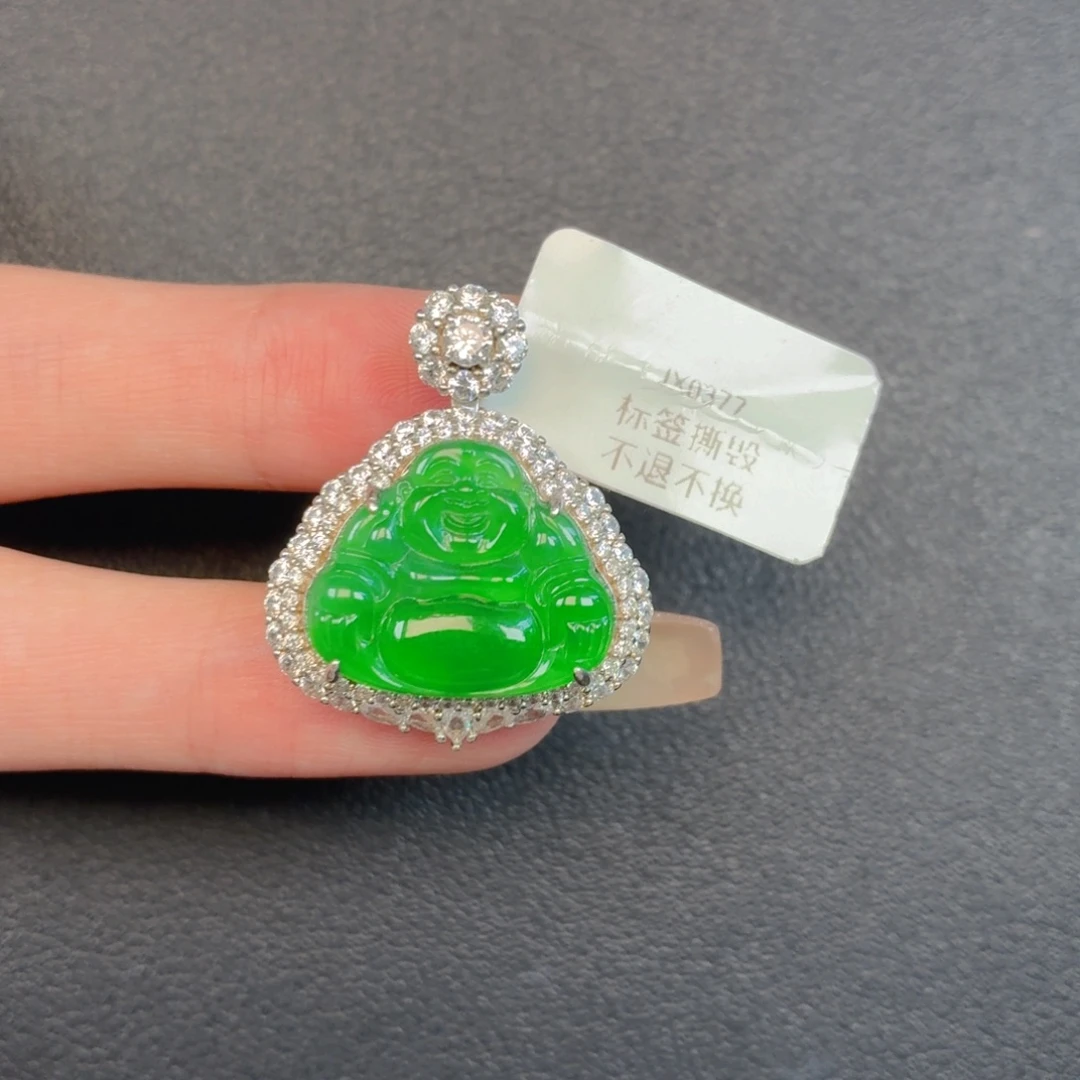 翡翠银S925镶嵌颈饰