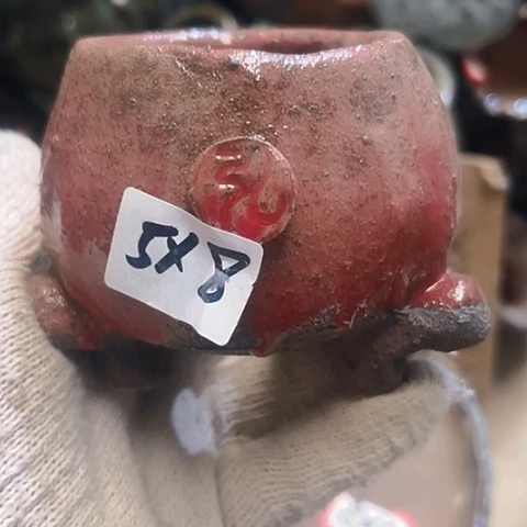 红陶粗陶花盆手工