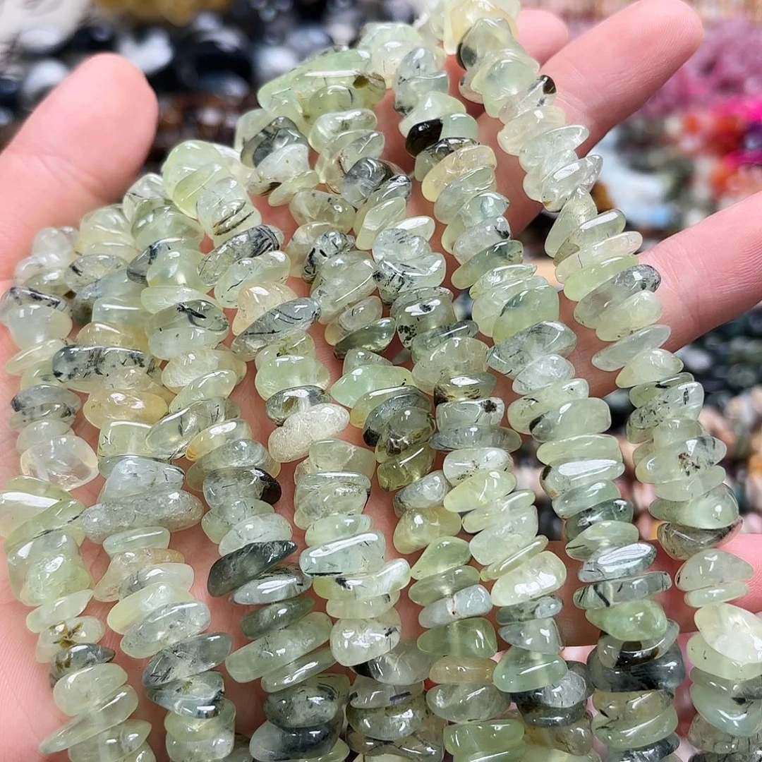 玛瑙/玉髓未镶嵌珠宝半成品卡10-12葡萄石碟片一条