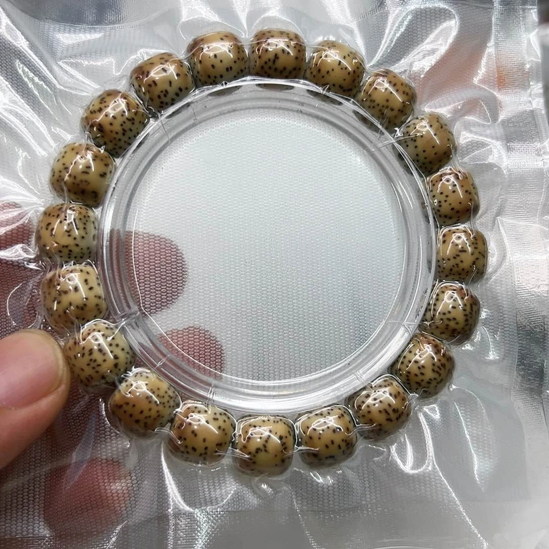 星月菩提手串95高端糯冰火烧云石玉星月菩提单圈12