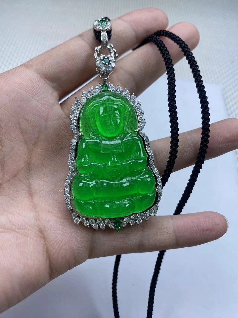 N265绿观音吊坠经典情侣多样性发一