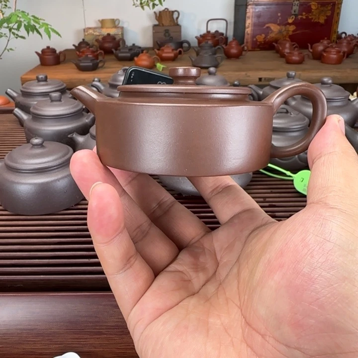 生***乐茶壶紫砂老紫泥微瑕