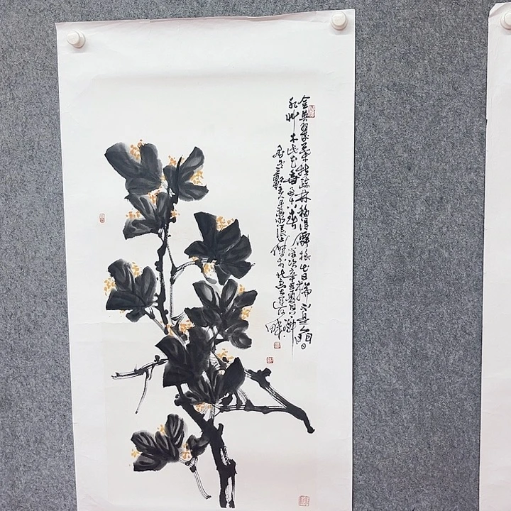 水彩张士杰绘画桂花