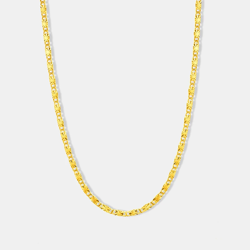 钛钢项链 碎碎冰块项链 弯钩扣款 10172