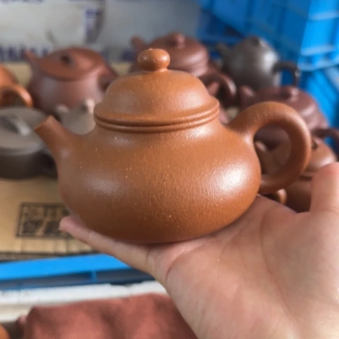 茶壶紫砂金降坡泥300cc