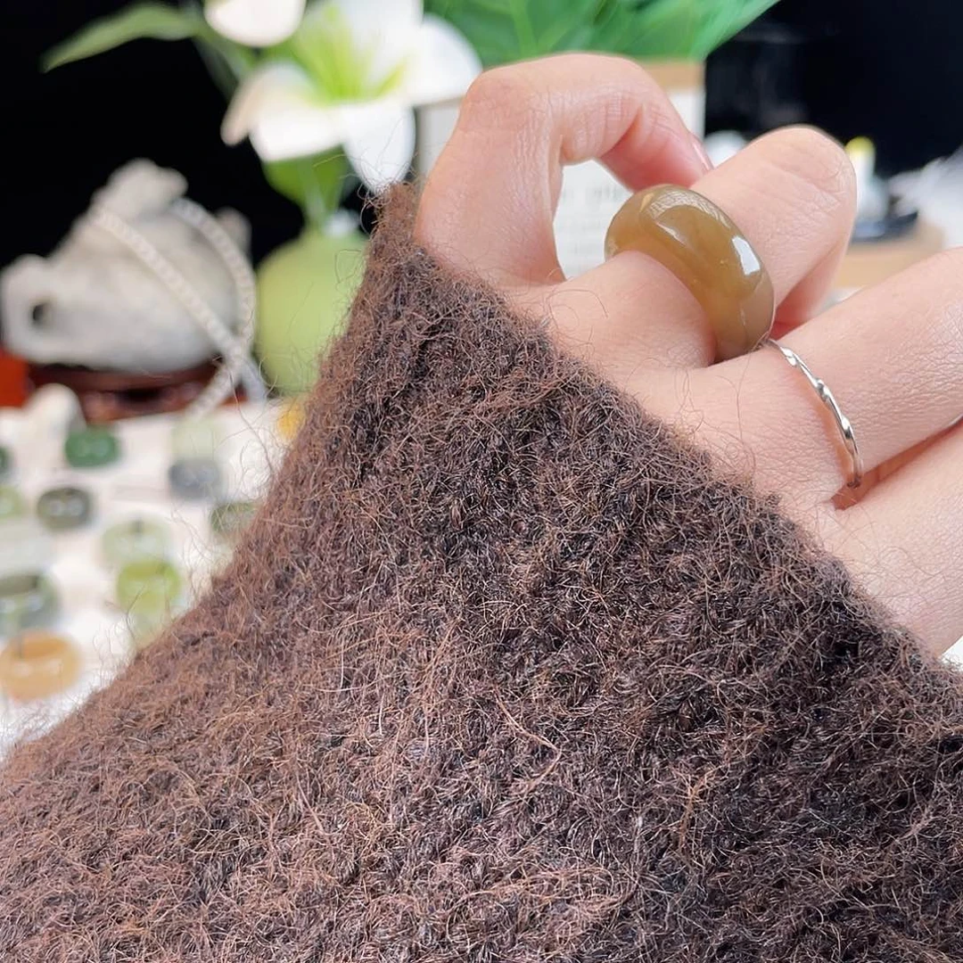 和田玉未镶嵌戒指E82糖馒头16.7