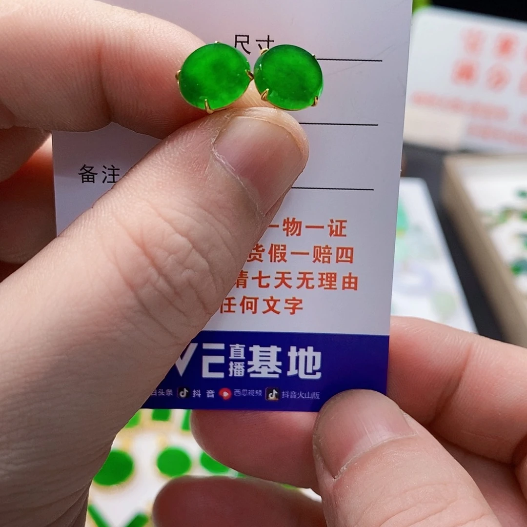 无***…翡翠18K金镶嵌颈饰翡翠