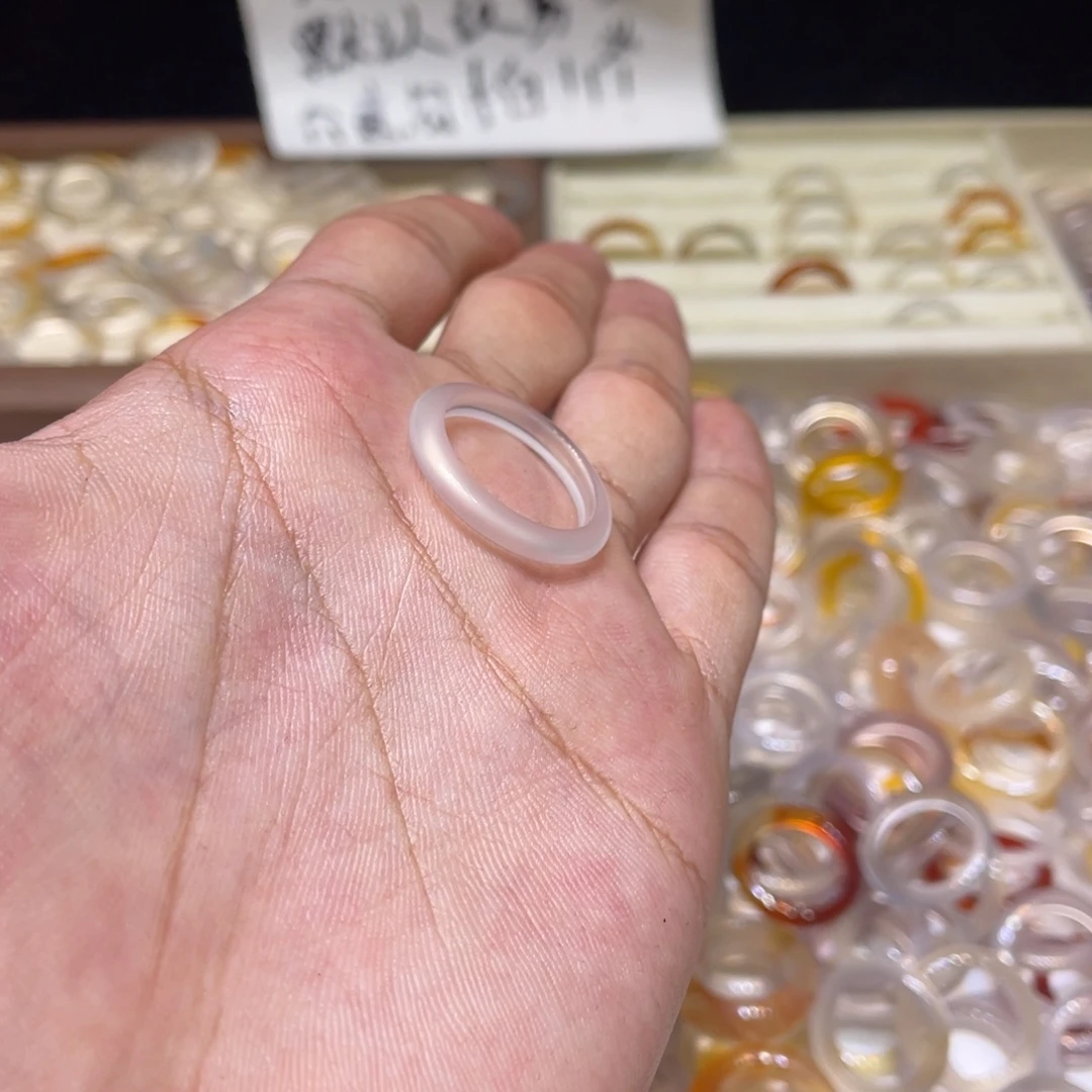 玛瑙/玉髓未镶嵌戒指94号港18