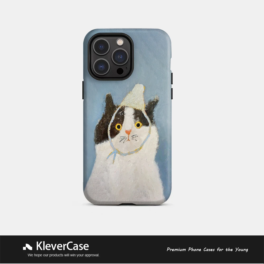 蒙圈猫猫二合一菲林壳苹果使用16pro/华为/小米15/vivo可爱手机壳