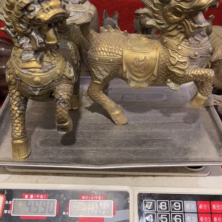 和***尘黄铜摆件，文房工艺品摆件