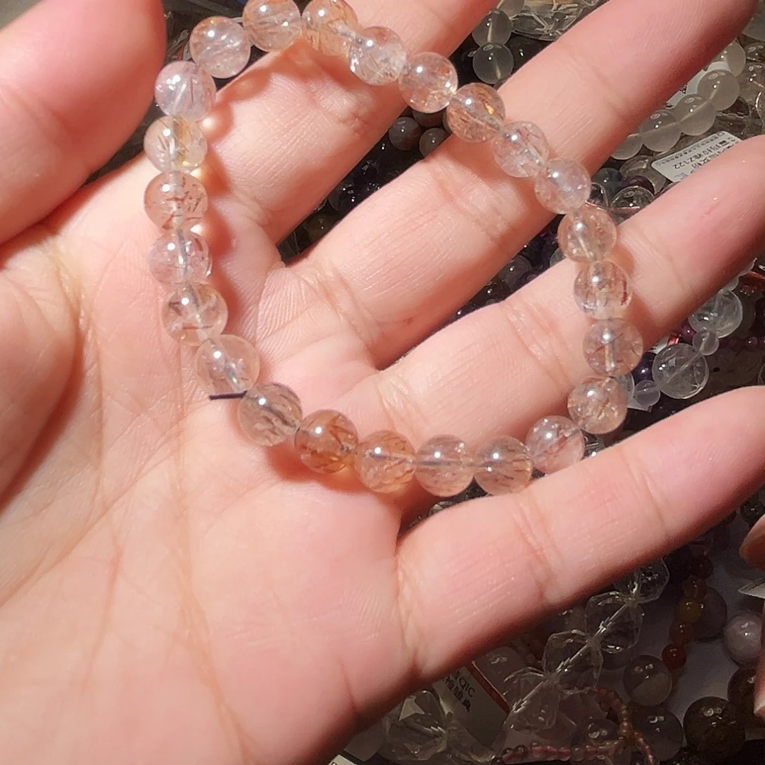 水晶手链未镶嵌黑金超七