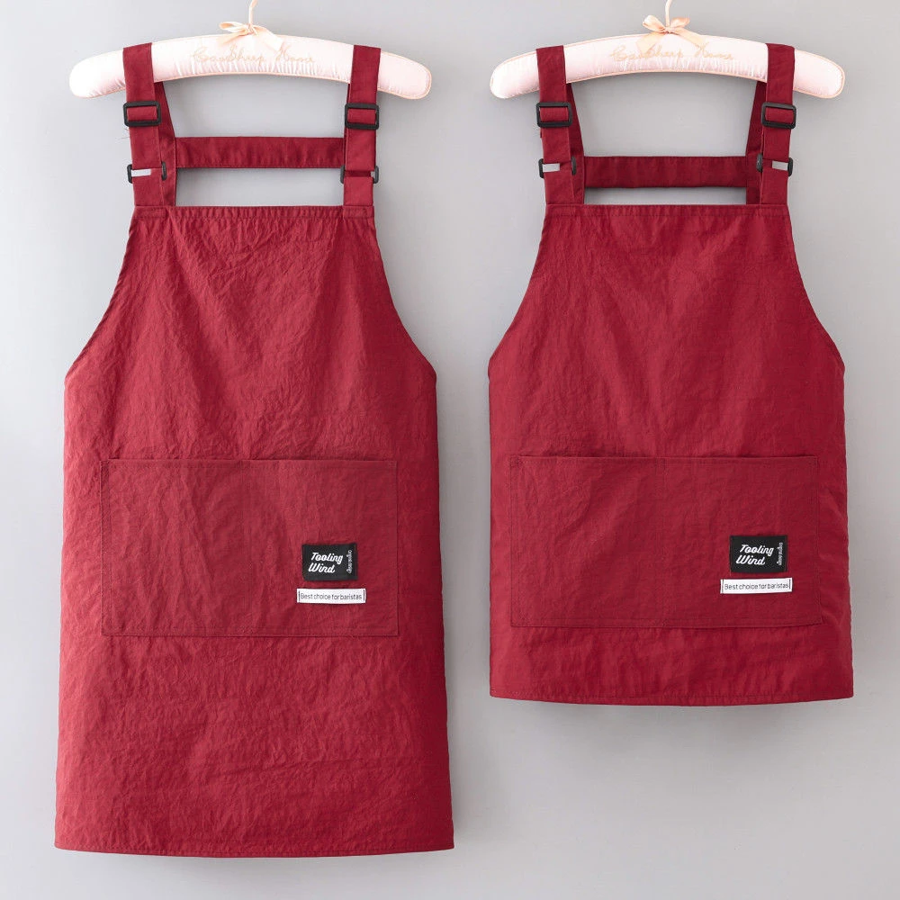 防泼水爆款简约围裙家用做饭罩衣可定制时尚工作服餐饮专用围腰