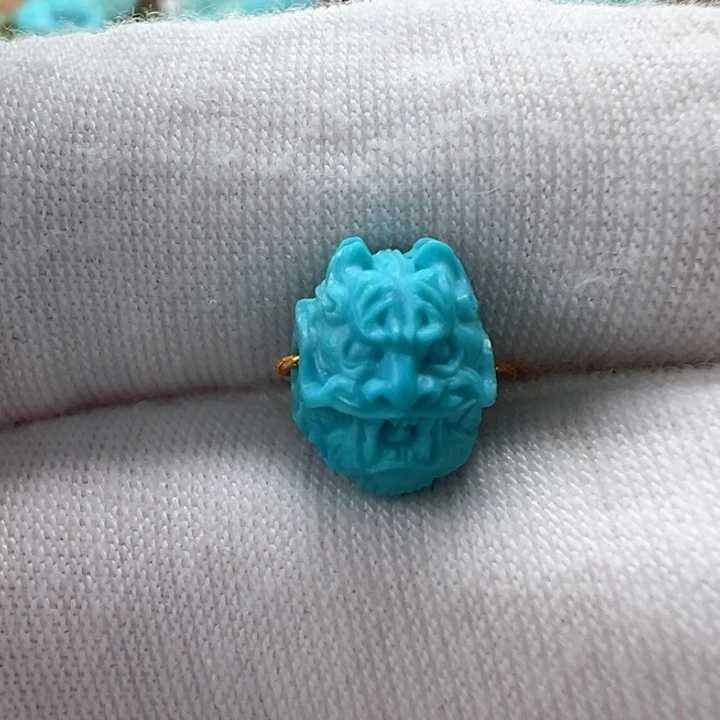 绿松石未镶嵌龙扣10mm