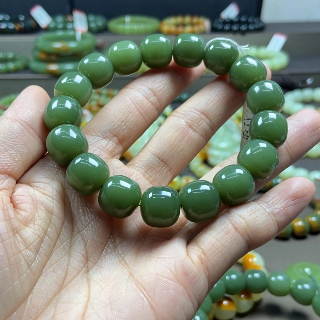 番***人手链未镶嵌透闪石质玉