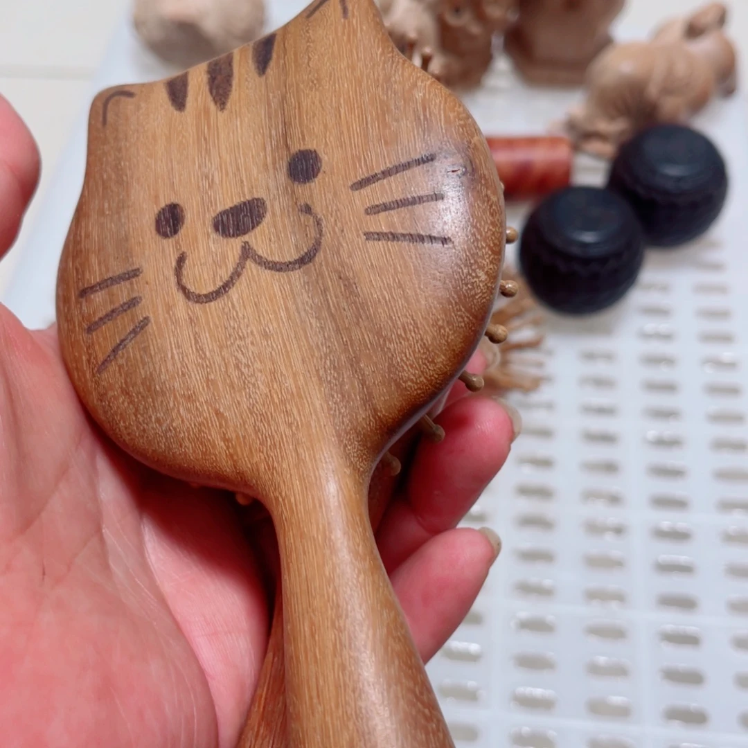 大***）香榧木瑕疵手把2个