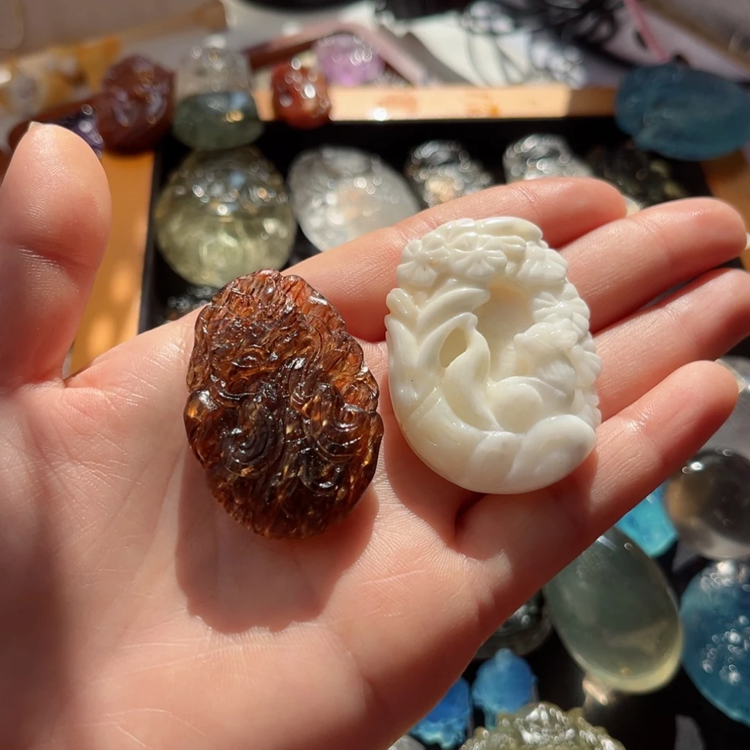 水晶颈饰银S925镶嵌吢*两件9