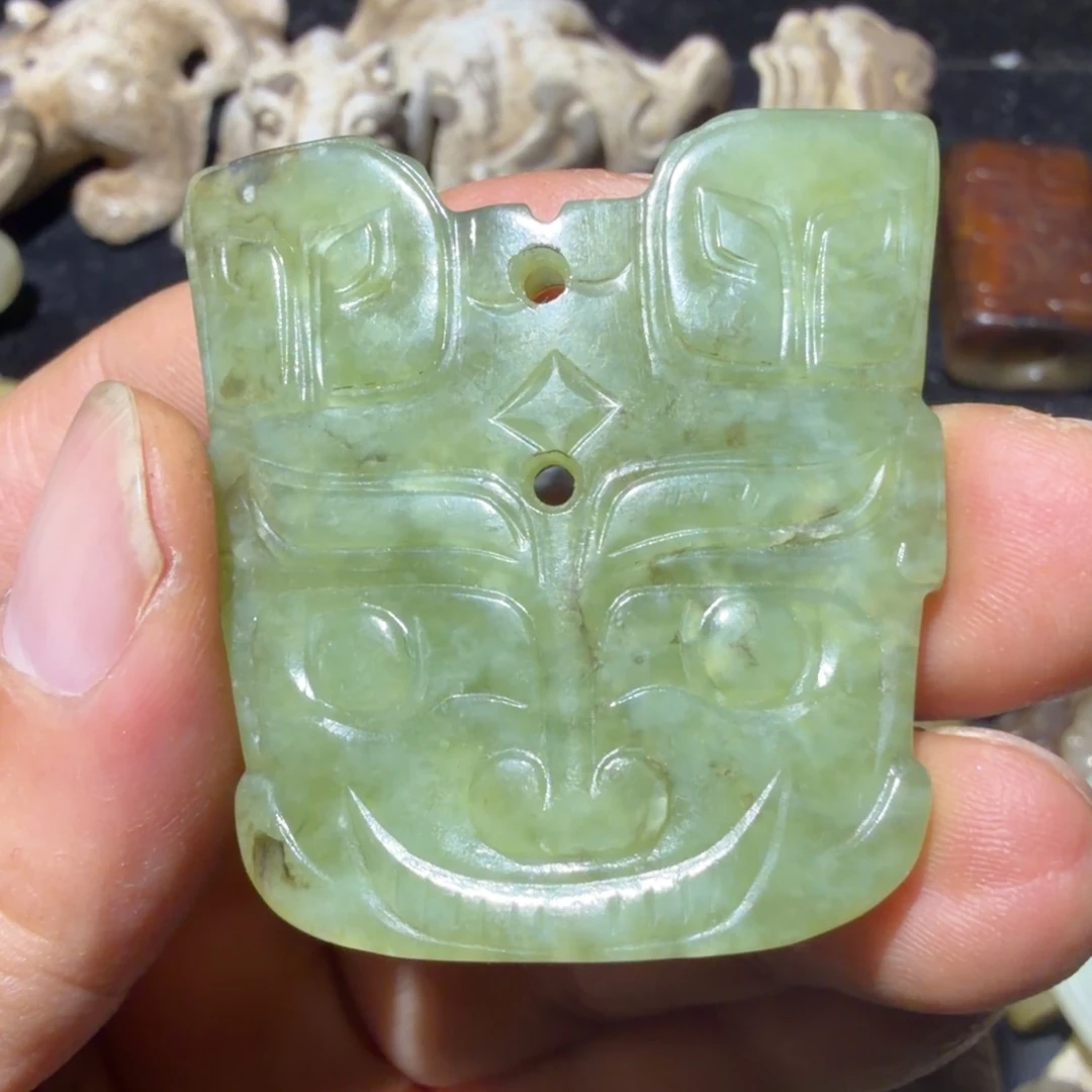 源***具和田玉未镶嵌挂件