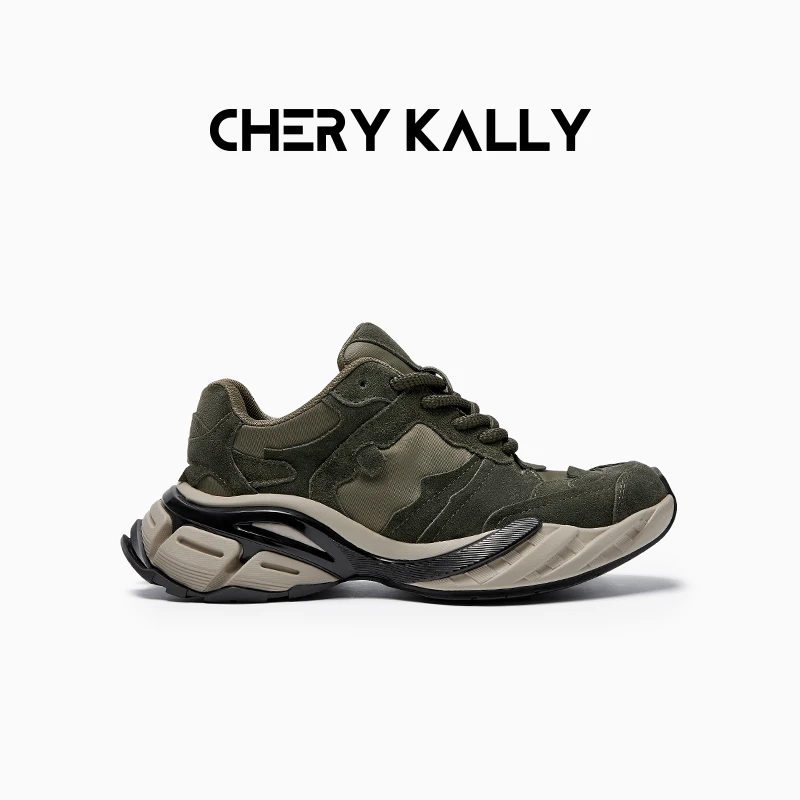 CHERY KALLY厚底透气老爹鞋时尚休闲鞋女鞋增高运动鞋963LD5641