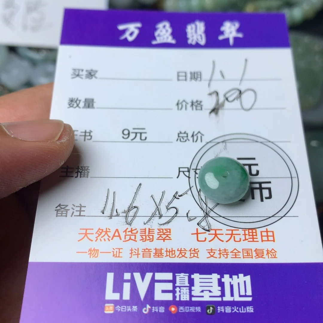 翡翠未镶嵌吊坠(不含链)