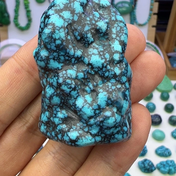 云盖高瓷乌兰花随型吊坠