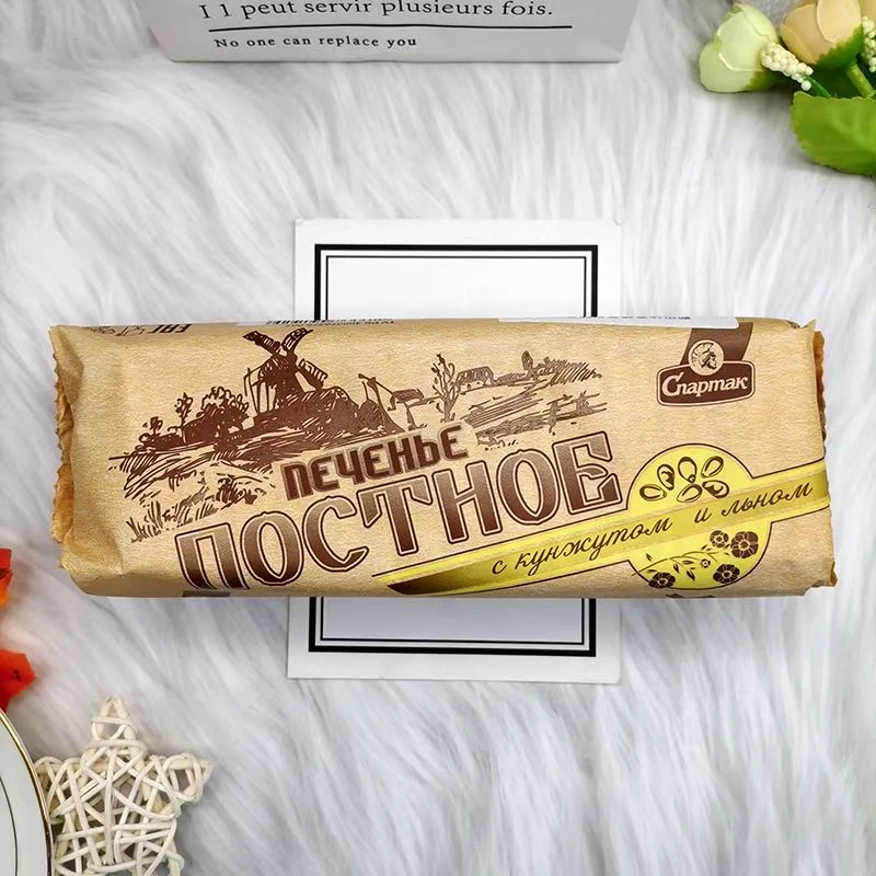 俄罗斯进口斯巴达亚麻籽小苏打牌饼干220g*10袋粗粮休闲零食