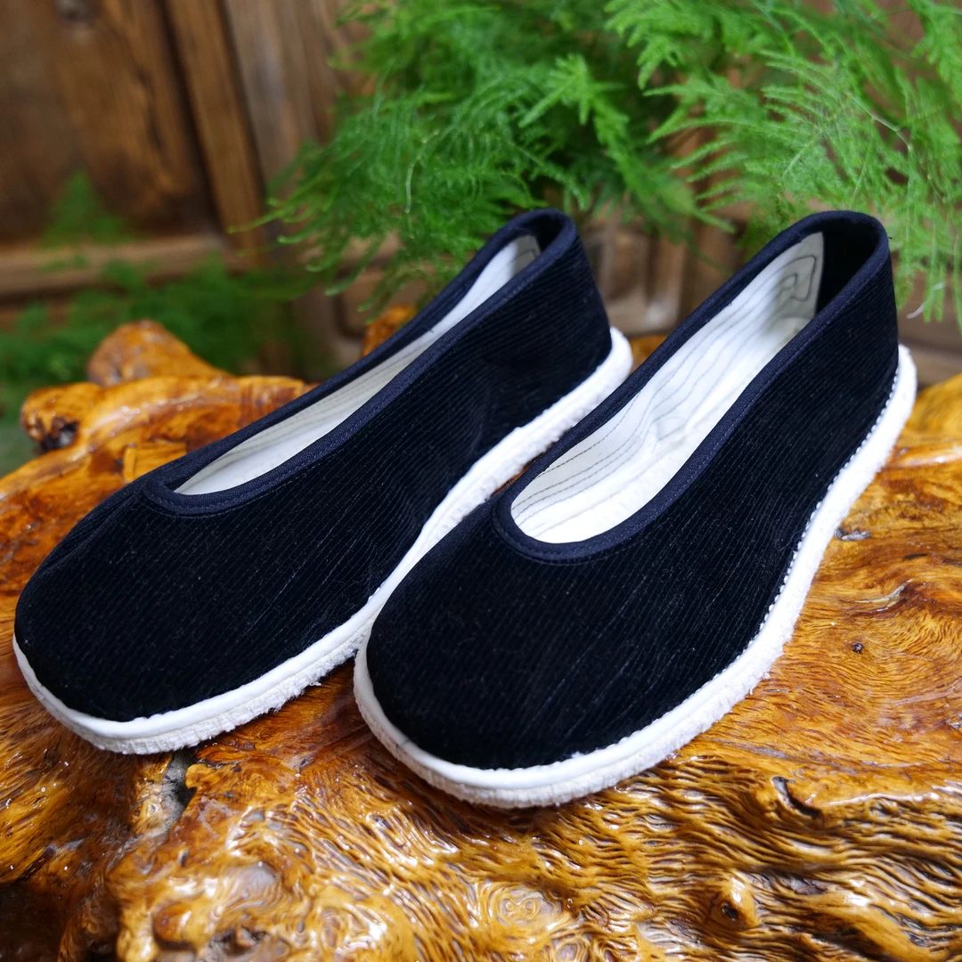 小圆口灯芯绒布鞋男女同款