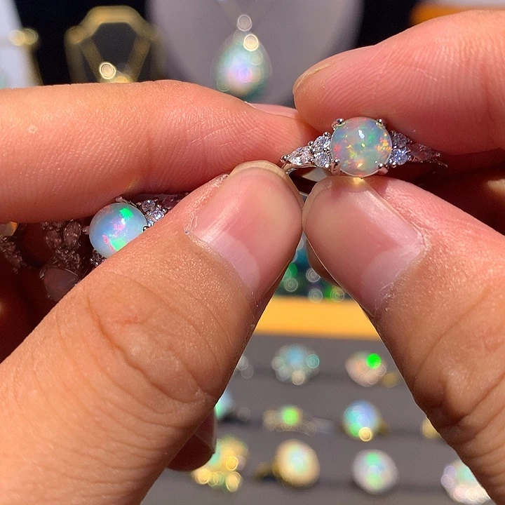 欧泊合金欧泊戒指多样性发货