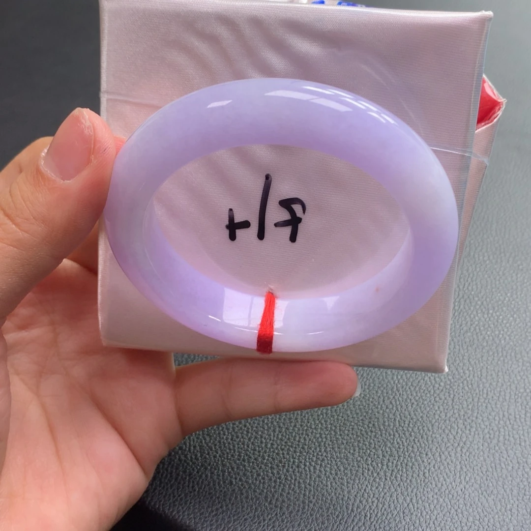 翡翠未镶嵌手镯34号51+正紫罗兰