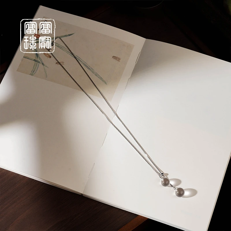 【双珠】富富珠宝 水晶S925银百搭项链（天然珠宝多样性发）