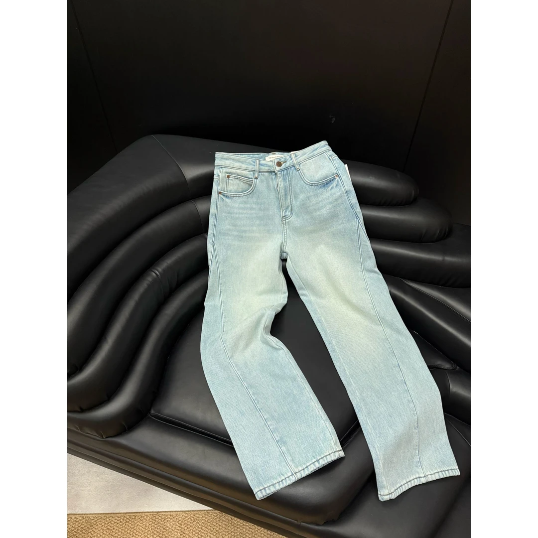 2025冬款新品【设计感  加绒显瘦无弹复古水洗牛仔裤】