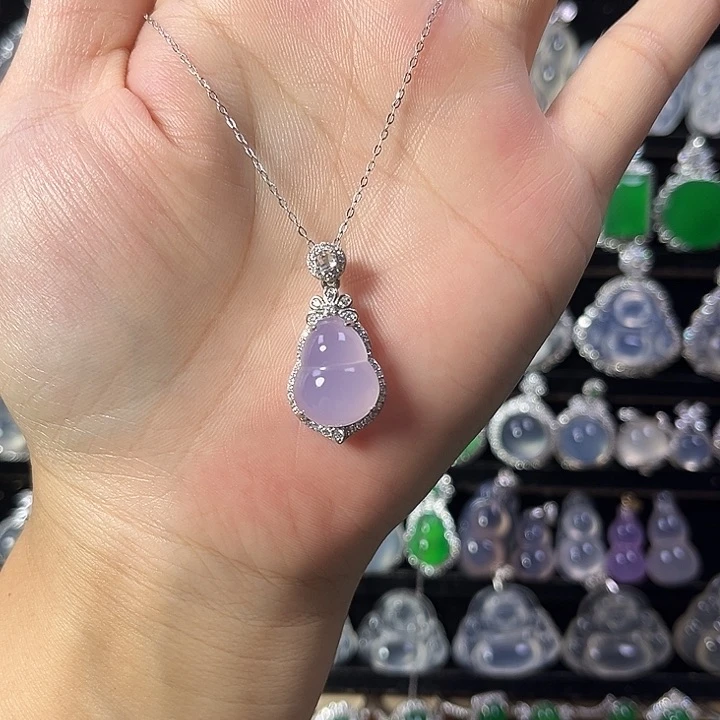 玛瑙/玉髓颈饰银S925镶嵌