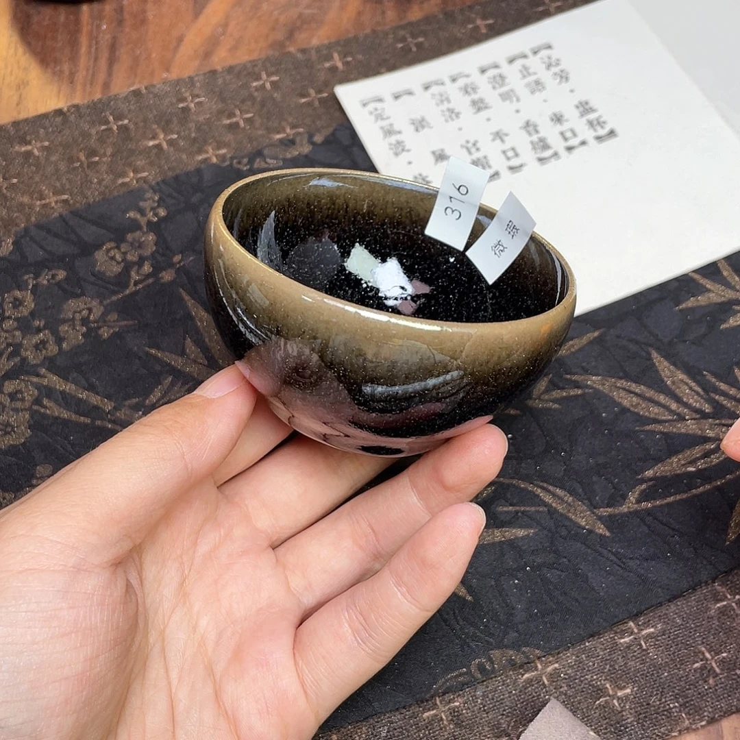 茶盏316 福临号建盏柴烧薄胎微瑕