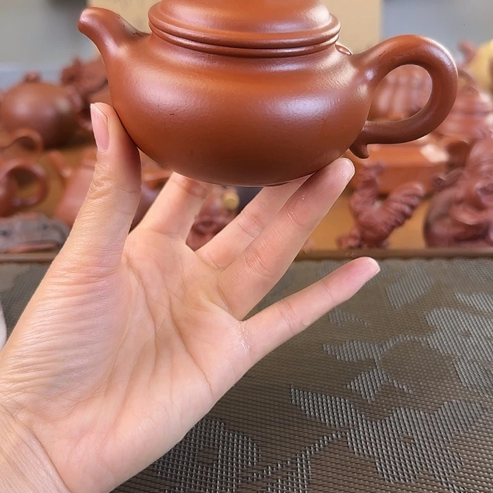 用***糖茶壶紫砂全手工仿古朱泥