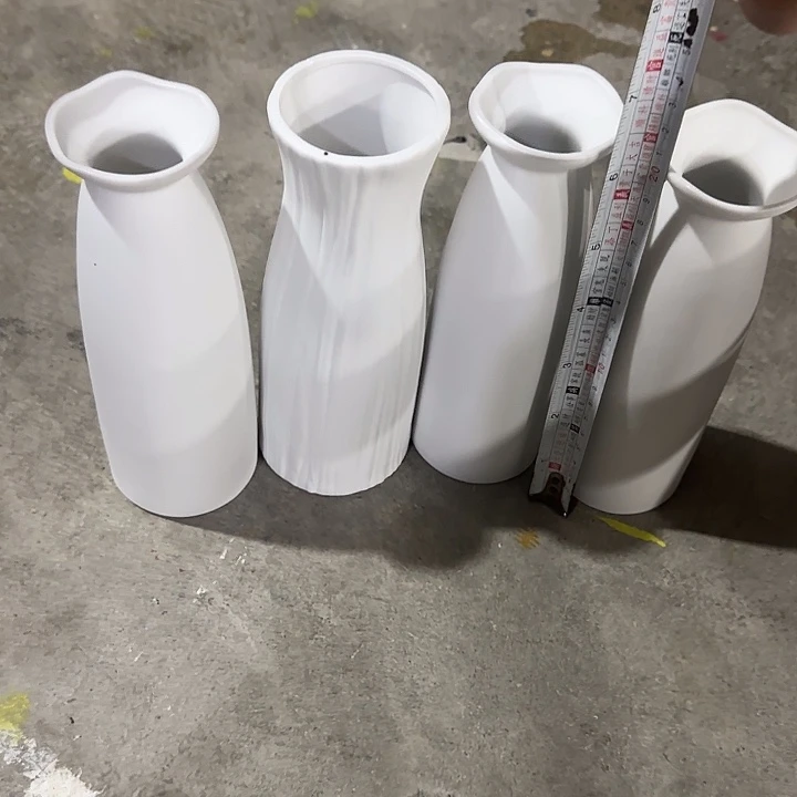 瑕疵4个陶瓷组合花瓶