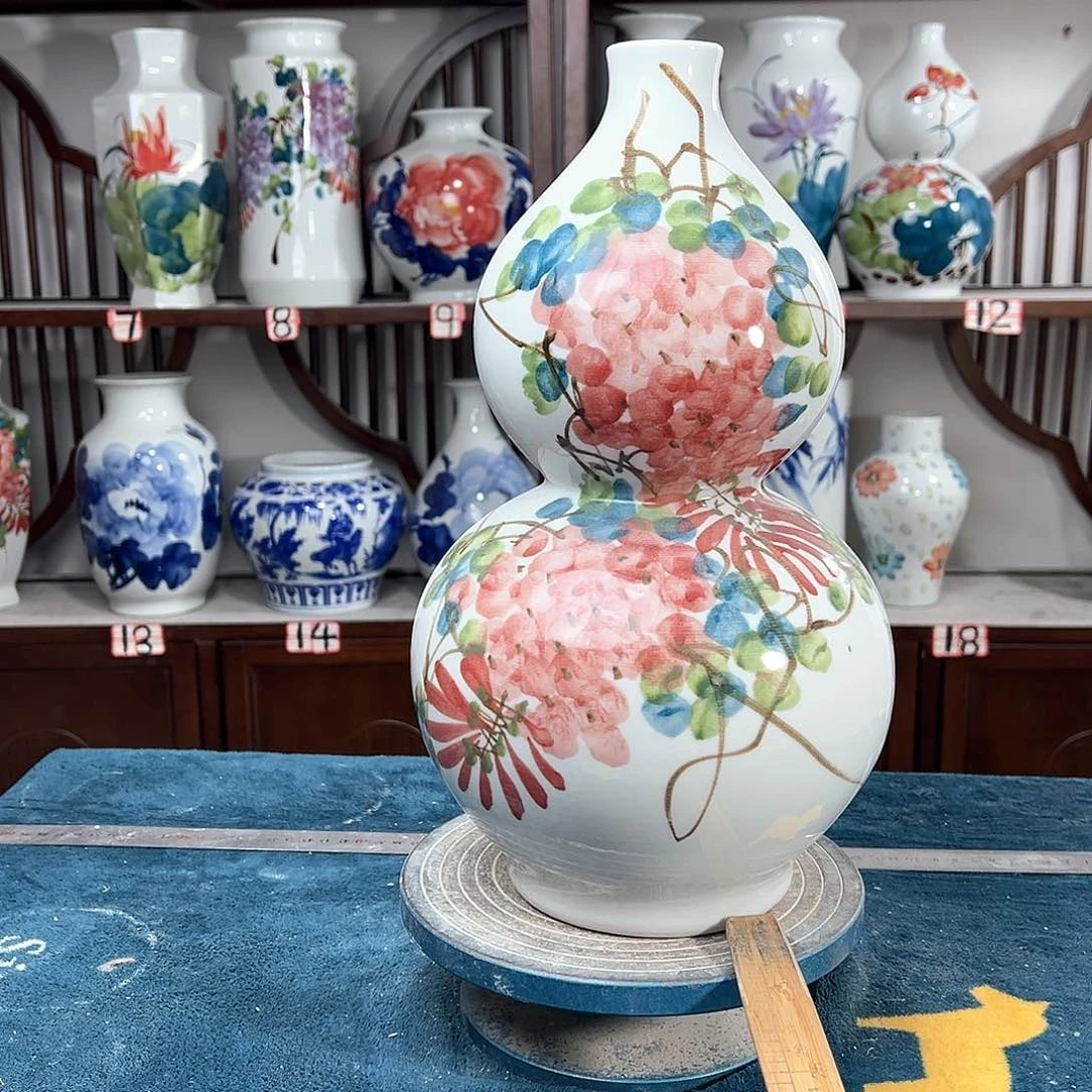 摆件景德镇陶瓷葫红紫