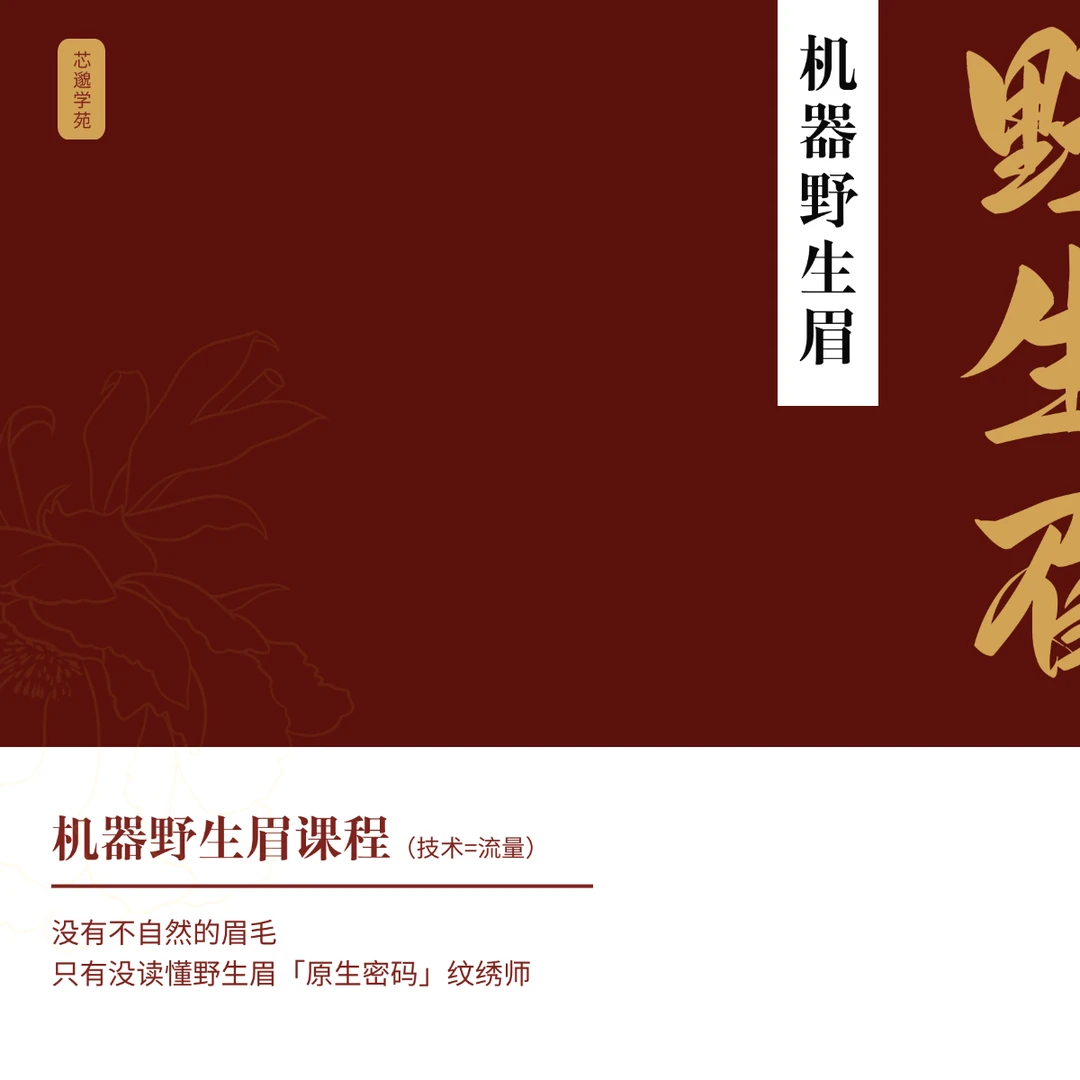 芯邈学苑野生眉课程