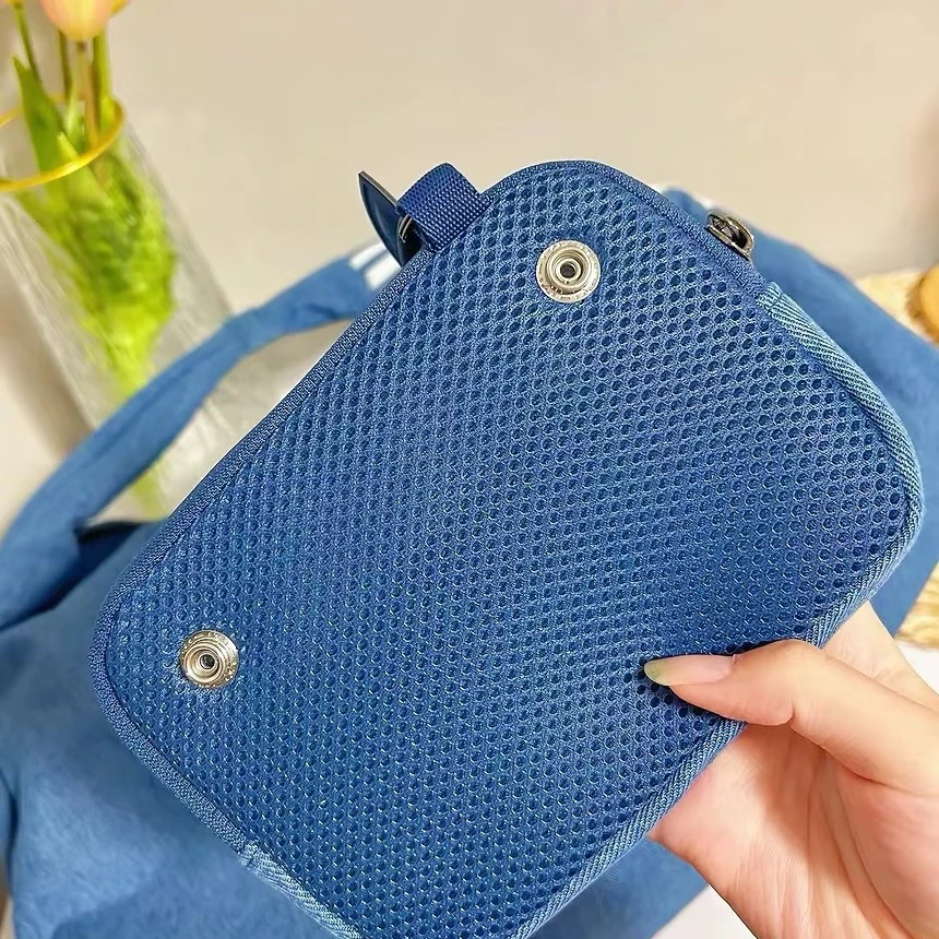 adidas/阿迪达斯三叶草牛仔风拉链运动包云朵包手提单肩包IX7693