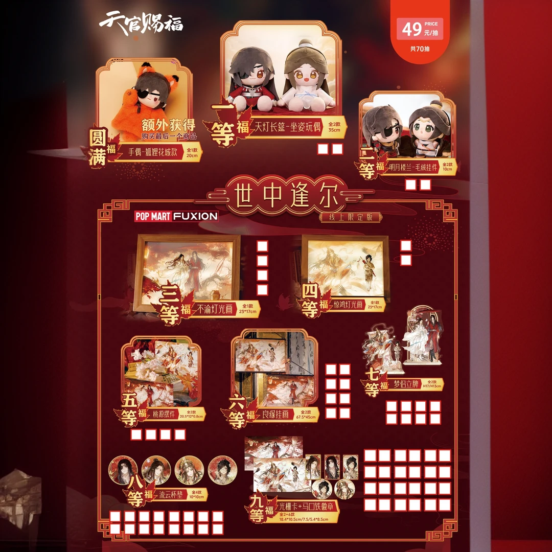 【拆卡】福赏(正版)天官赐福世中逢尔线上限定版