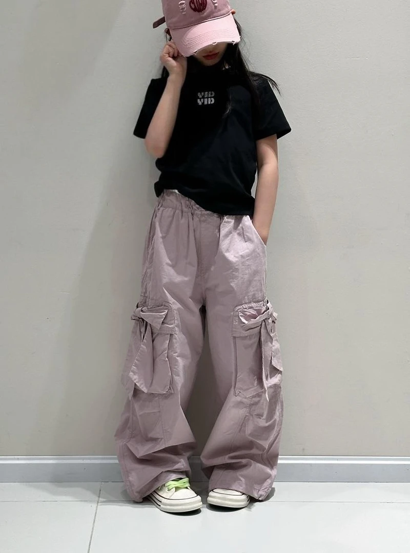 亲子款春夏薄款韩式工装裤10102