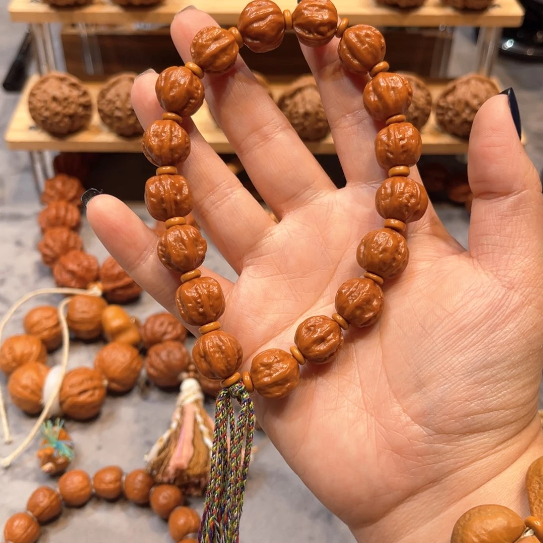 木***子文玩核桃把件赤龙京八棱手持