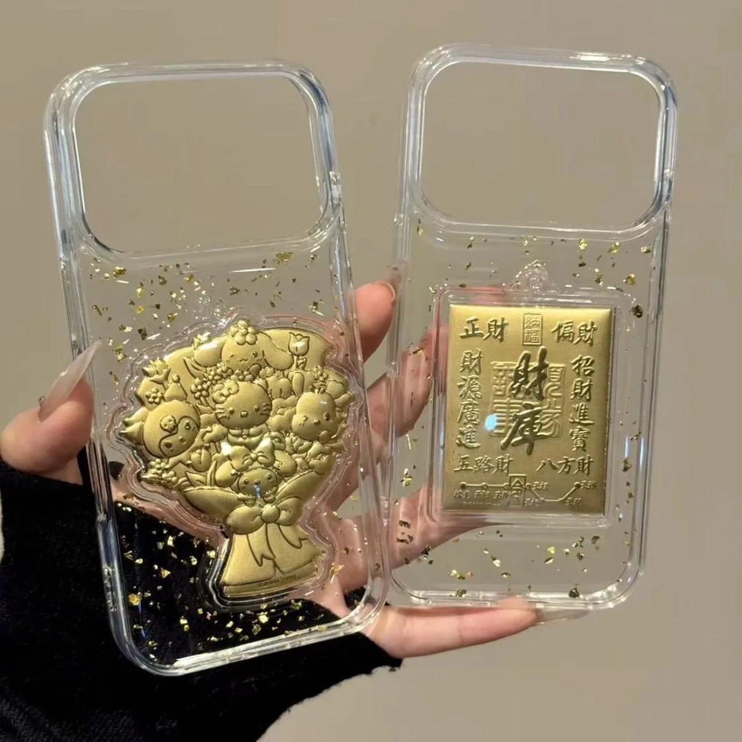 三丽鸥手捧花适用苹果17手机壳华为软壳小米滴胶vivo保护套oppo韩