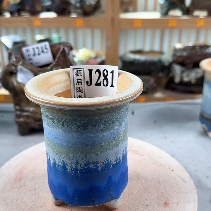 紫砂花盆景德镇陶瓷多肉花盆281