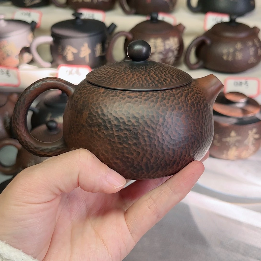 徐**子220毫升微微瑕纯手工锤纹西施壶